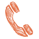 small orange phone icon