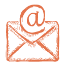 small orange email icon